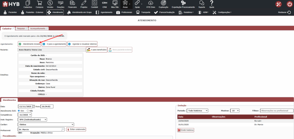Acompanhamento em tempo real