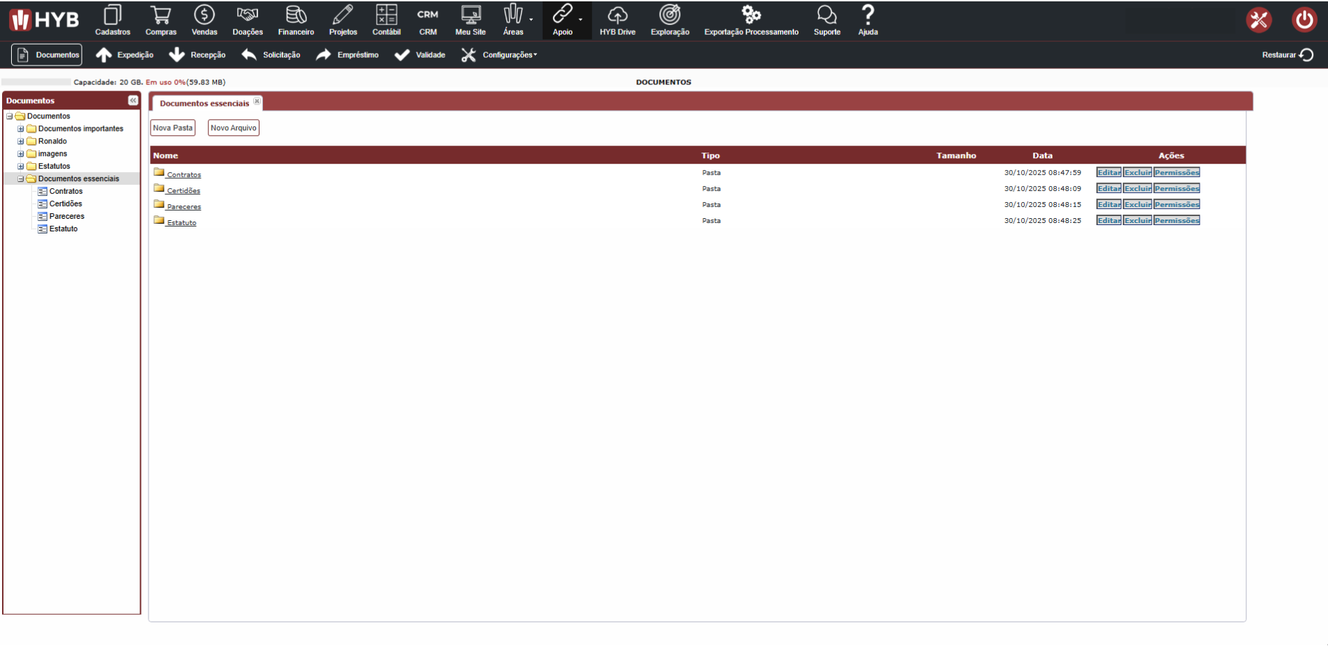 organização de documentos no Terceiro Setor